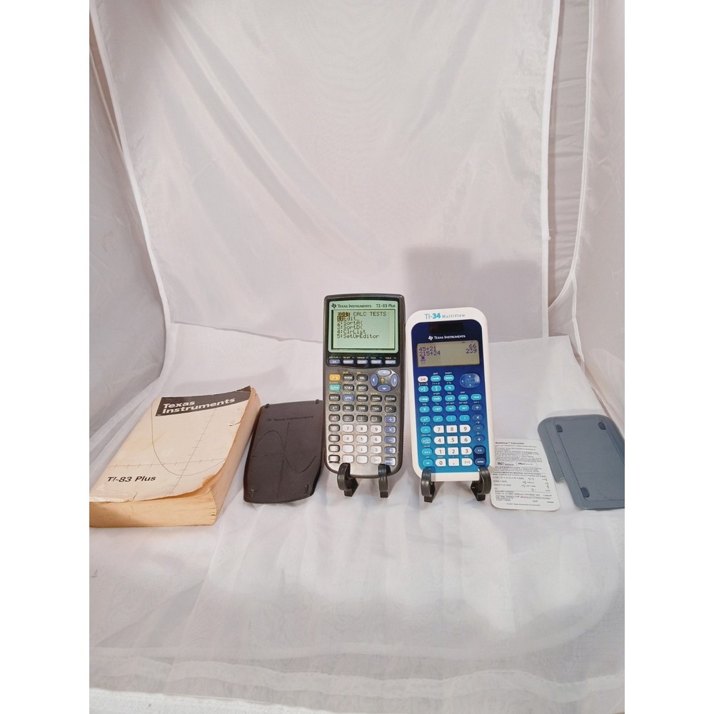 Texas Instruments TI-83 Plus Graphing‎ & TI-34 Calculator - Tested & Working